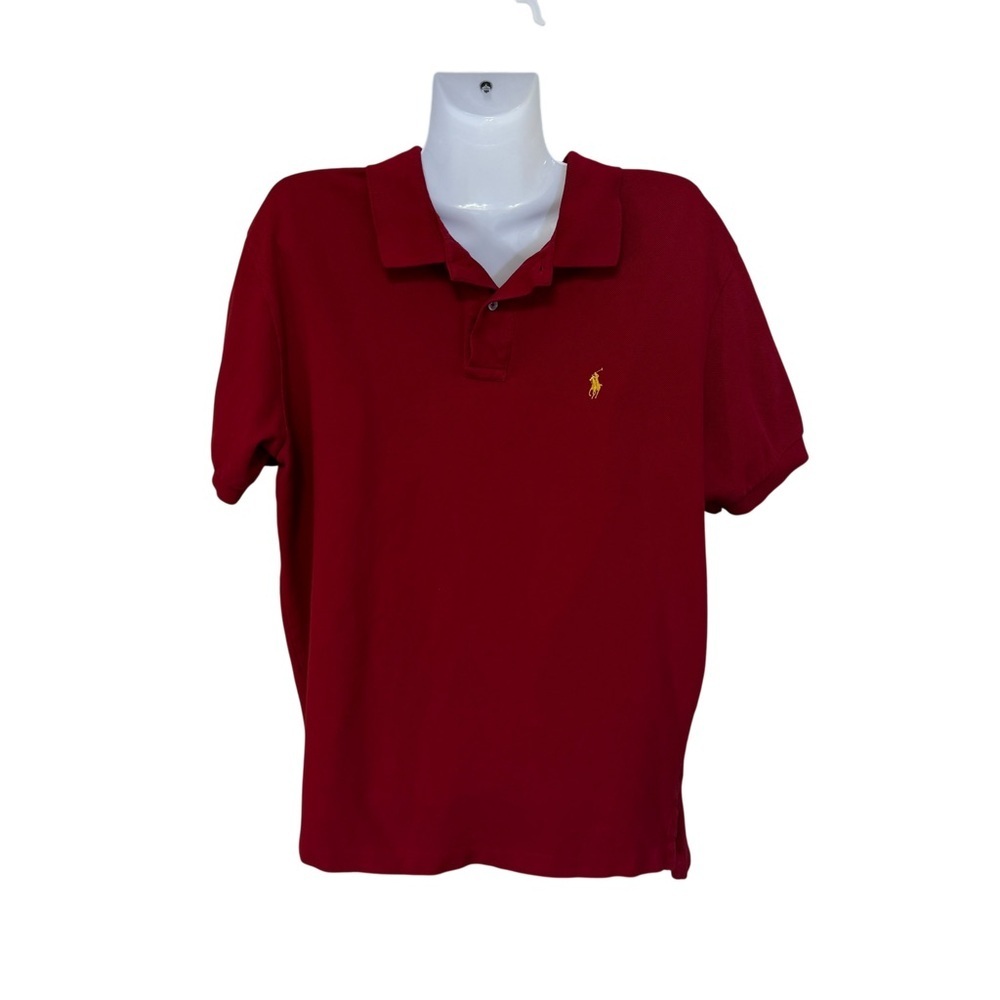Polo Ralph Lauren Men’s Red Cotton Short Sleeve Polo Shirt Size L